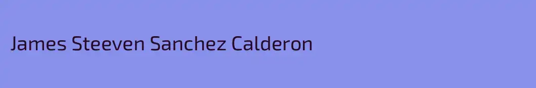 James Steeven Sanchez Calderon